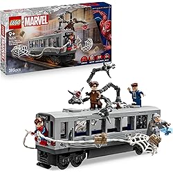 La scène du train de Spider-Man et Docteur Octopus - LEGO Marvel #76321