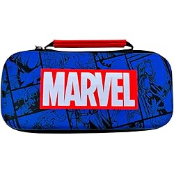 WONDEE Switch Pouch, Case for Nintendo Switch, Switch OLED and Switch Lite Marvel Avengers Style Comics Style and Storage Capacity for 10 Games - Protective Case Cover and Carry Switch  - WONDEE