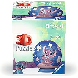 Ravensburger - Puzzle 3D Ball - Disney Angel - A partir de 6 ans - 54 pièces numérotées à assembler sans colle - A collectionner - Support inclus - 11598
