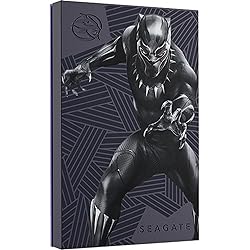 Seagate FireCuda 2TB Portable External Hard Drive, Compatible with PS4, PS5, Xbox One/Series, PC, Marvel Edition Black Panther, USB 3.2, 3 Year Rescue Services (STKL2000401) 