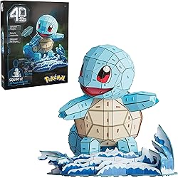 4D Build - Pokemon 3D Puzzle - 180-Piece Pokemon Squirrel Model - Cartoon-Inspired Squirrel - Adult Puzzle - Collectible Construction Game - Adult Toy - Child Game Age 12+