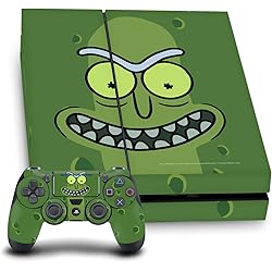 Head Case Designs Officially Licensed Rick and Morty Rick Pickle Graphics Vinyl Game Sticker Skin Compatible with Sony Playstation 4 PS4 Console and DualShock 4 Controller Bundle  - Head Case Designs
