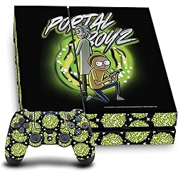 Head Case Designs Officially Licensed Rick and Morty Portal Boyz Graphics Vinyl Game Sticker Skin Compatible with Sony Playstation 4 PS4 Console and DualShock 4 Controller Bundle  - Head Case Designs
