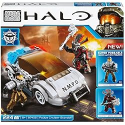 Mega Bloks - 97452 - Jeu De Construction - Halo - Confrontation avec Le Police Cruiser